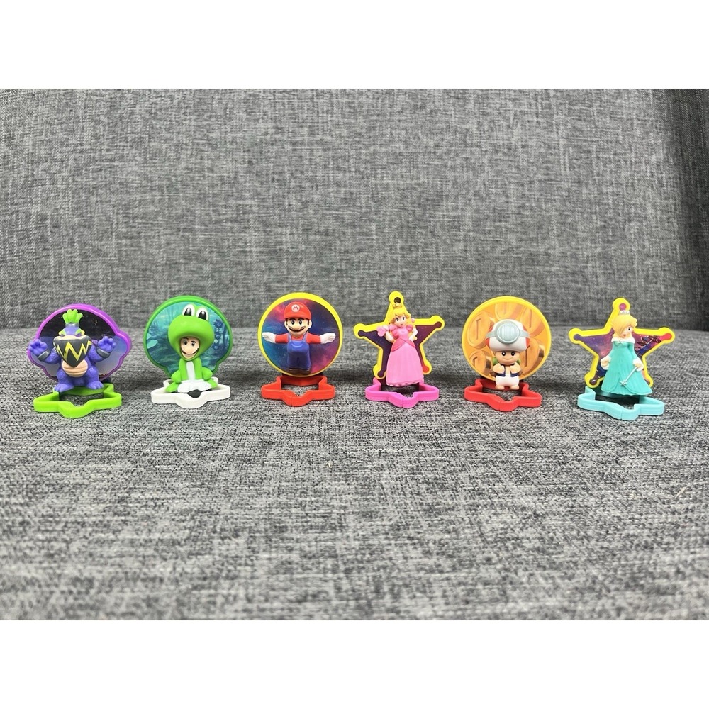 McDonald's Super Mario Galaxy Happy Meal Toys 2026 Lot Of 6 Rosalina Peach Toad